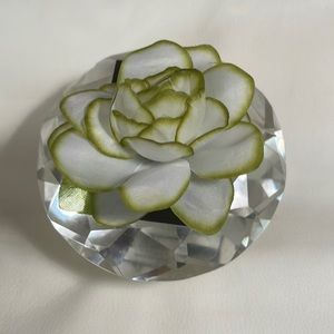 Silk Gardenia Clip WHITE & GREEN